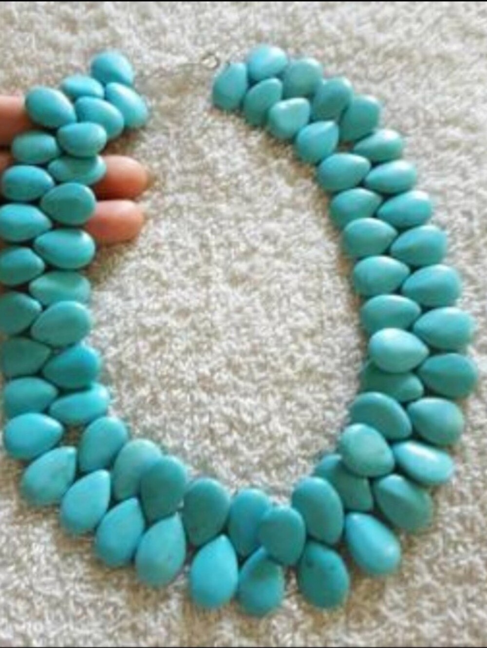 Turquoise Teardrop Statement Necklace - Women's Jewelry